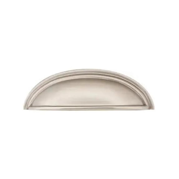 Emtek 86123US3NL 3 in. Center to Center Cup Cabinet Pull - Unlacquered Brass