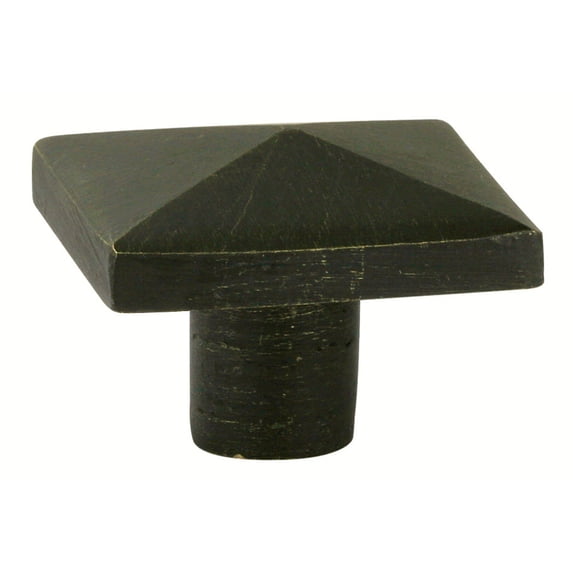 Emtek 86146MB Square 1.625-Inch Cab Knob