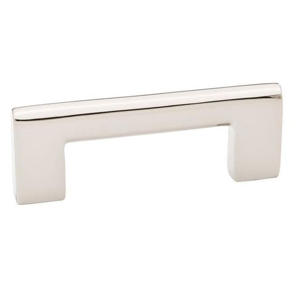 Emtek 86165US14 8 in. Center to Center Trail Cabinet Pull, Bright Nickel