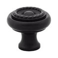 thumbnail image 1 of Emtek 86202 Rope 1-3/4" Mushroom Cabinet Knob - Black, 1 of 1