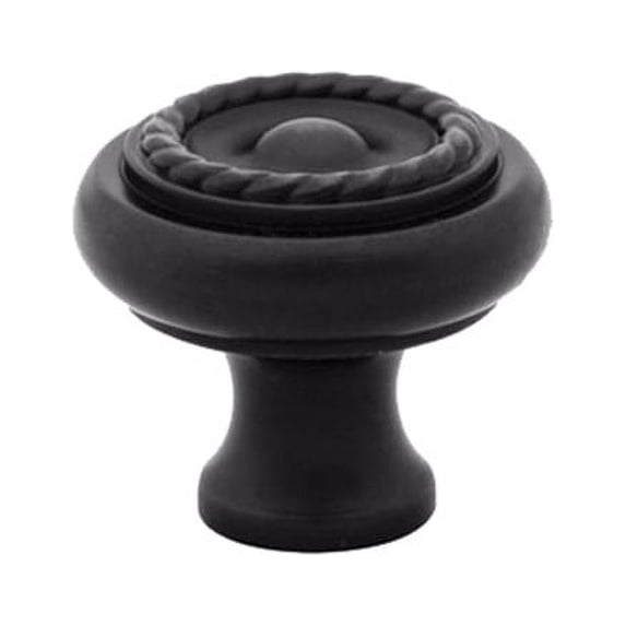 Emtek 86202 Rope 1-3/4" Mushroom Cabinet Knob - Black