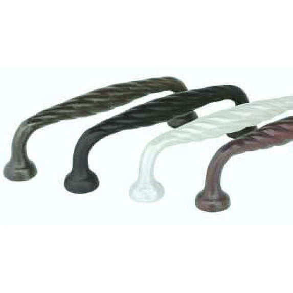 Emtek 86238FB 6 in. Center to Center Tuscany Twist Cabinet Pull, Flat Black