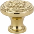 thumbnail image 1 of Emtek 86278 Ribbon And Reed 1-3/4" Mushroom Cabinet Knob - Brass, 1 of 1