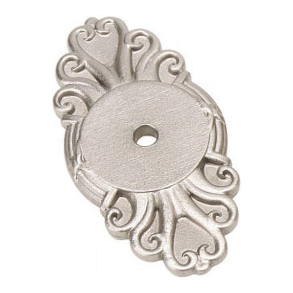 Emtek 86293 Us15 Back Plate for Knobs Ribb in Satin Nickel