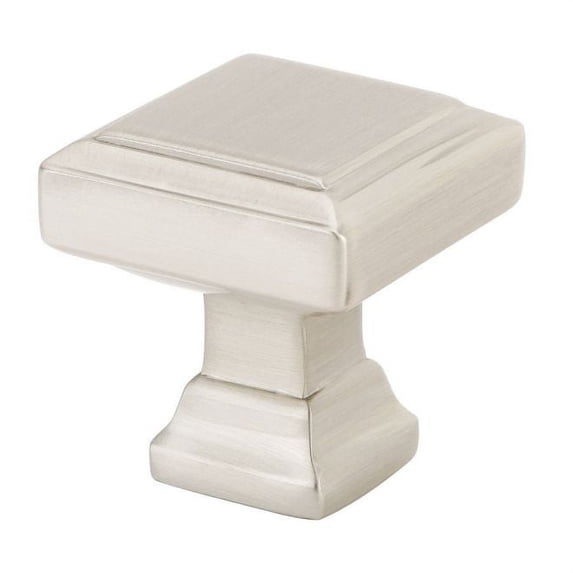 Emtek 86296 Us15 Geometric Square Cabinet Knob 1.375 in in Satin Nickel