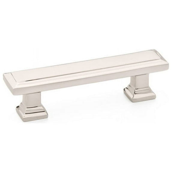 Emtek 86300 Us14 Geometric Rectangular 3.5 in Cabinet Pull in Nickel