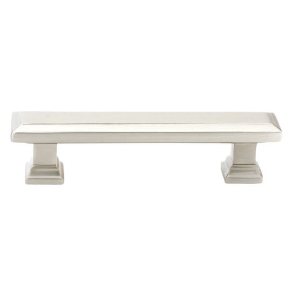 Emtek 86300 Us15 Geometric Rectangular 3.5 in Cabinet Pull in Satin Nickel