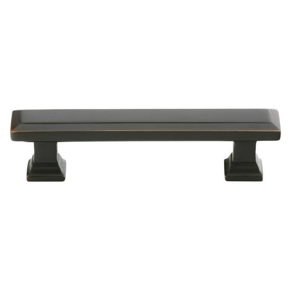 Emtek 86300US10B 3.5 in. Geometric Rectangular Cabinet Pull, Oil Rubbed Bronze