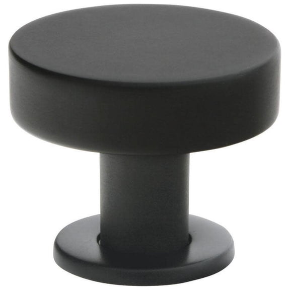 Emtek 86321 Cadet 1" Mushroom Cabinet Knob From The Mid Century Modern Collection - Black