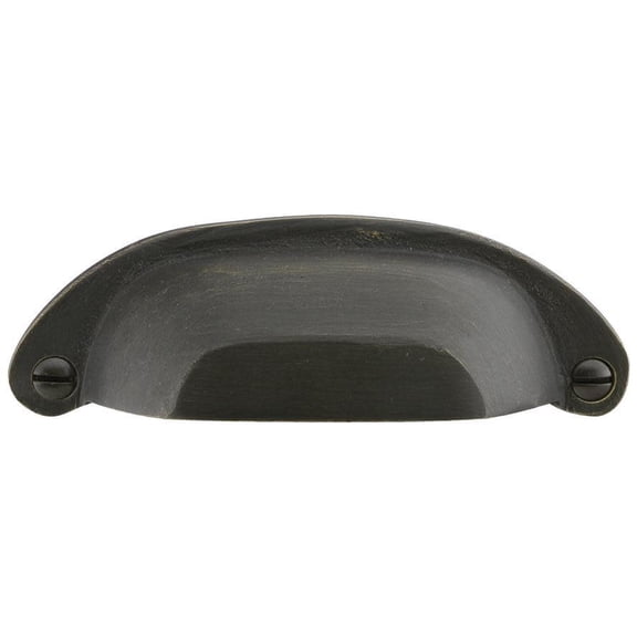 Emtek 86327 Sandcast Ranch 4" Center To Center Cup Cabinet Pull From The Sandcast Bronze