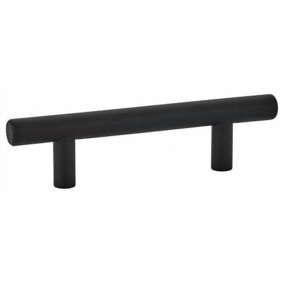 Emtek 86358US19 3 in. Center to Center Brass Bar Cabinet Pull, Flat Black