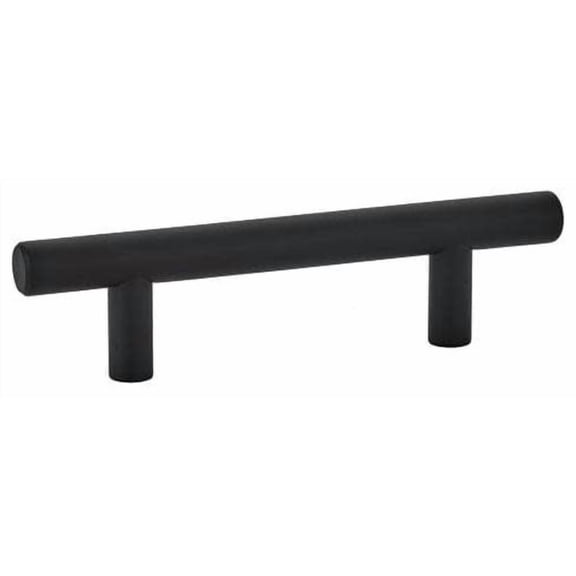 Emtek 86360US19 4 in. Brass Bar Pull, Flat Black