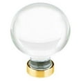thumbnail image 1 of Emtek 86395 Bristol Glass 1-1/4" Round Cabinet Knob - Brass, 1 of 1