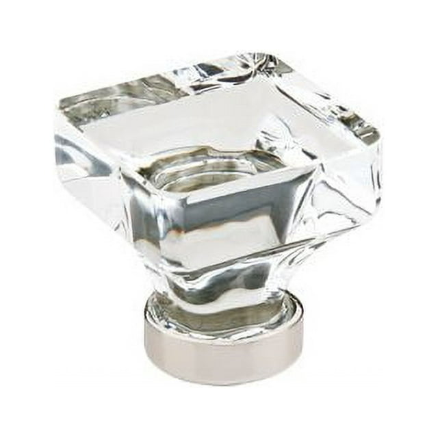 Emtek 86403 Lido Glass 1-3/8" Square Cabinet Knob - French Antique
