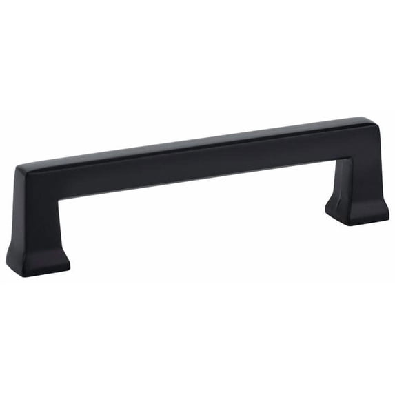 Emtek 86425US19 4 in. Alexander Cabinet Pull, Flat Black