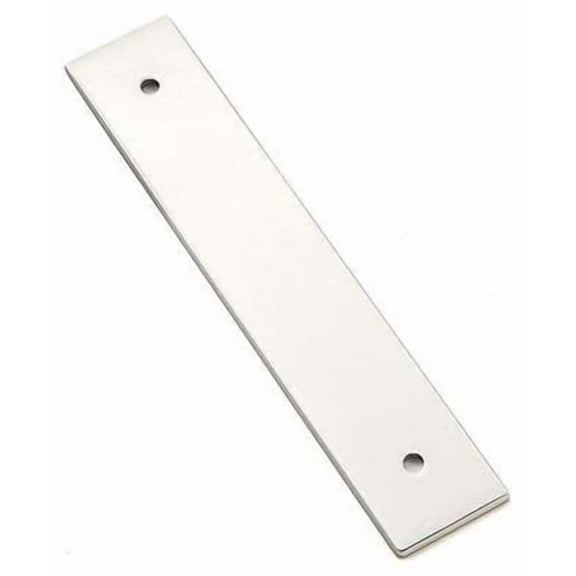 Emtek 86435US14 Art Deco 4" Center To Center Cabinet Pull Rectangular Backplate - Nickel