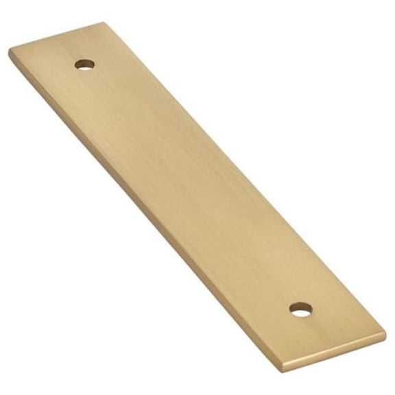 Emtek 86435US4 4 in. Center to Center Back Plate for Pulls, Satin Brass