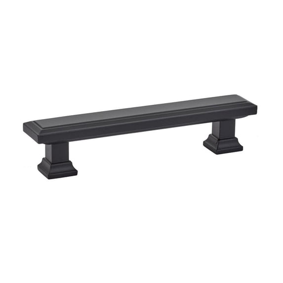 Emtek 86493 Brass Geometric 12" Center To Center Bar Cabinet Pull - Black