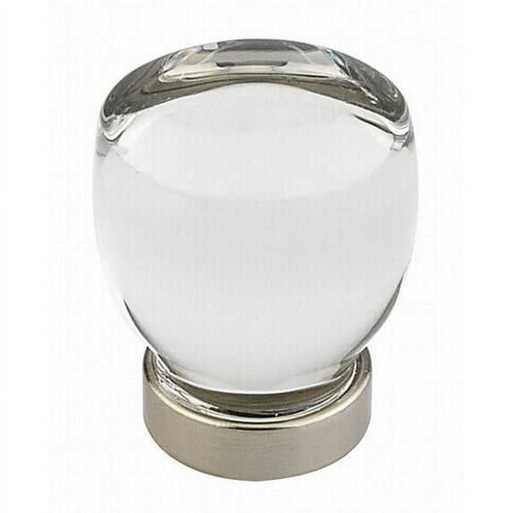 Emtek 86562 Us15 Juneau 1.125 in Crystal Cabinet Knob in Satin Nickel