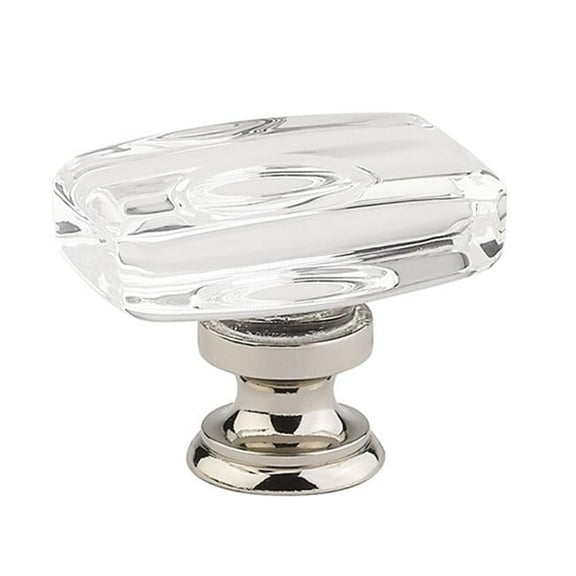 Emtek 86566 Us15 Windsor 1.625 in Crystal Cabinet Knob in Satin Nickel