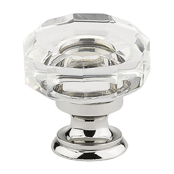 Emtek 86571US26 1.375 in. Lowell Crystal Cabinet Knob, Bright Chrome