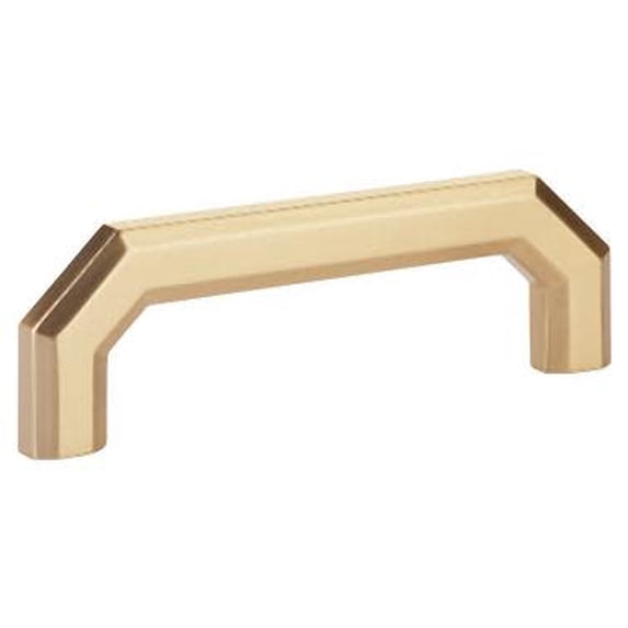 Emtek 86615US4 4 in. Center to Center Riviera Cabinet Pull - Satin Brass