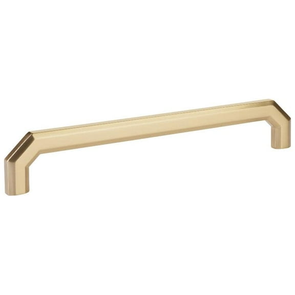 Emtek 86618US4 8 in. Center to Center Riviera Cabinet Pull - Satin Brass