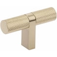 thumbnail image 1 of Emtek 86656.RCBUS4.KNUS4 2.25 in. Overall Rectangular Bar Stem Knurled Select Cabinet T Knob - Satin Brass Finish, 1 of 1