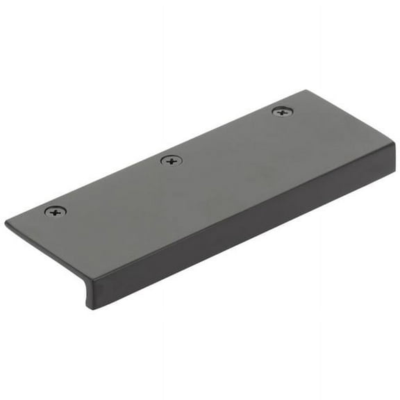 Emtek 86665FB 4.5 in. Rustic Modern Center to Center Edge Cabinet Pull, Flat Black