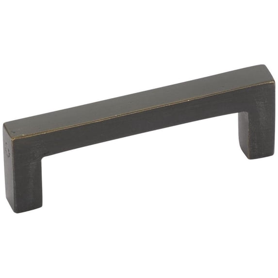 Emtek 86667MB Rustic Modern 3-1/2" Center To Center Handle Cabinet Pull From The Sandcast