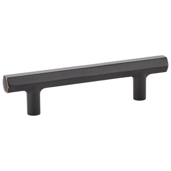 Emtek 86679US10B Mod Hex 5" Center To Center Bar Cabinet Pull From The Urban Modern