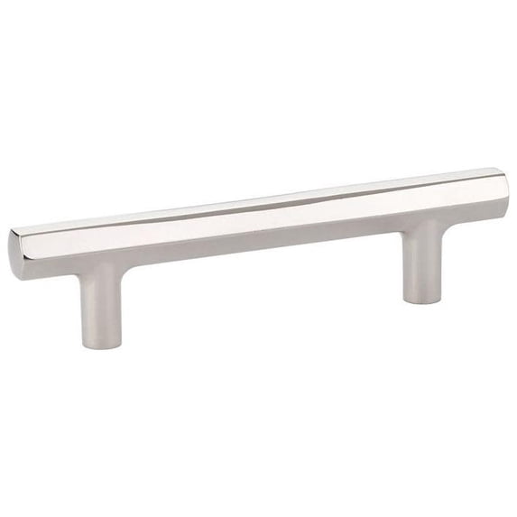 Emtek 86680US14 10 in. Mod Hex Center to Center Cabinet Pull, Bright Nickel