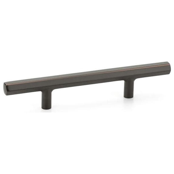 Emtek 86685US10B Mod Hex 6" Center To Center Extended Bar Cabinet Pull From The Urban
