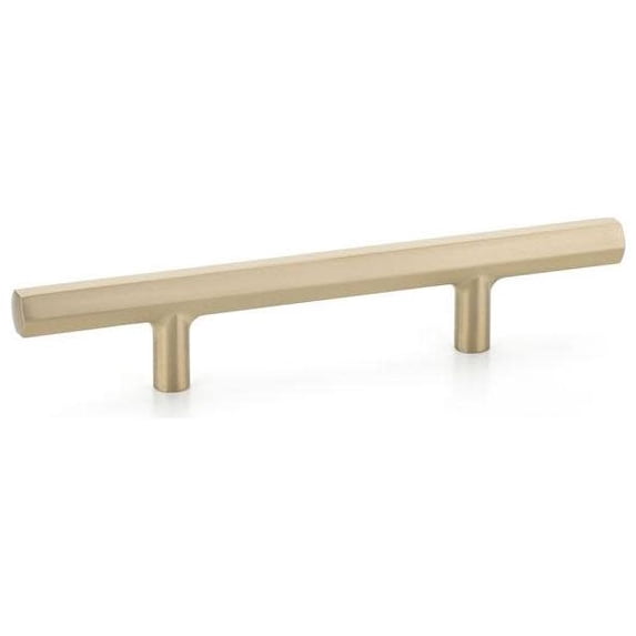 Emtek 86685US4 6 in. Center to Center Mod Hex Extended Cabinet Pull, Satin Brass