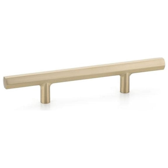 Emtek 86685US4 6 in. Center to Center Mod Hex Extended Cabinet Pull, Satin Brass