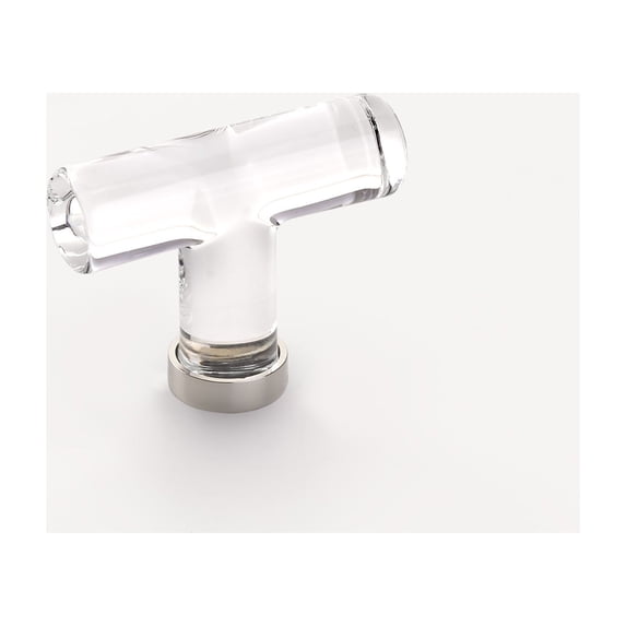 Emtek 86723 Modern 2-1/8" T-Knob From The Glass Collection - Nickel