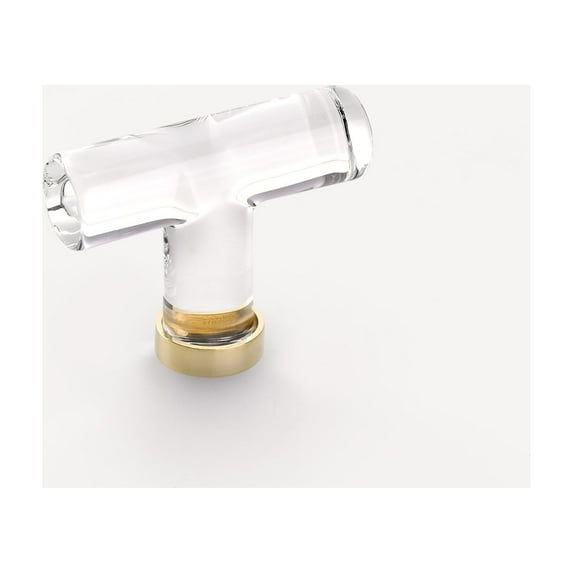 Emtek 86723 Stylish Crystal T-Knob - Brass