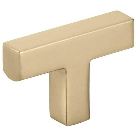 Emtek 86726US4 Warwick 2" T-Knob From The Modern Rectangular Collection - Brass