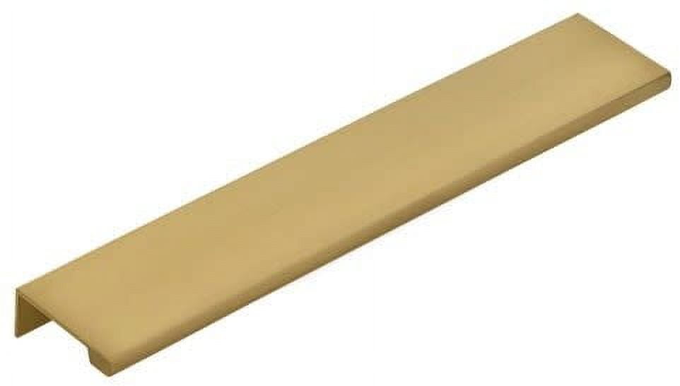 Satin Brass 4-1/4" Modern Finger Cabinet Pull