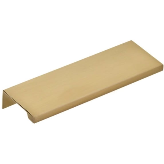 Emtek 87110US4 4 in. Center to Center Cabinet Edge Pull, Satin Brass