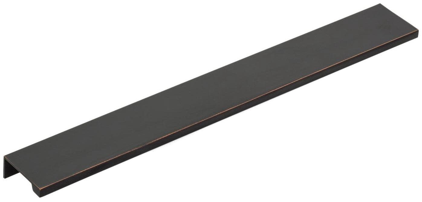 Emtek 87150US10B Modern Edge 12" Center To Center Finger Cabinet Pull From The