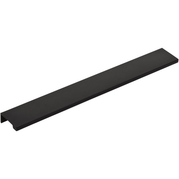 Emtek 87150US19 12 in. Center to Center Cabinet Edge Pull, Flat Black