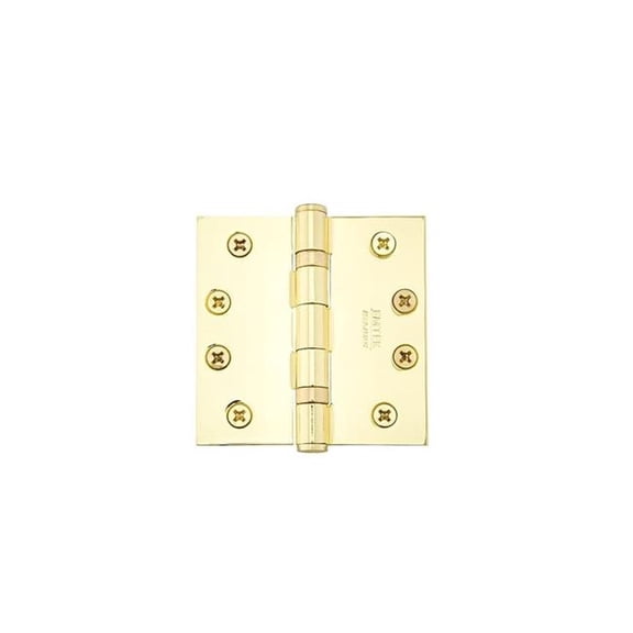 Emtek 94014US7 4 x 4 in. Square Steel Heavy Duty Ball Bearing Hinges, French Antique Brass