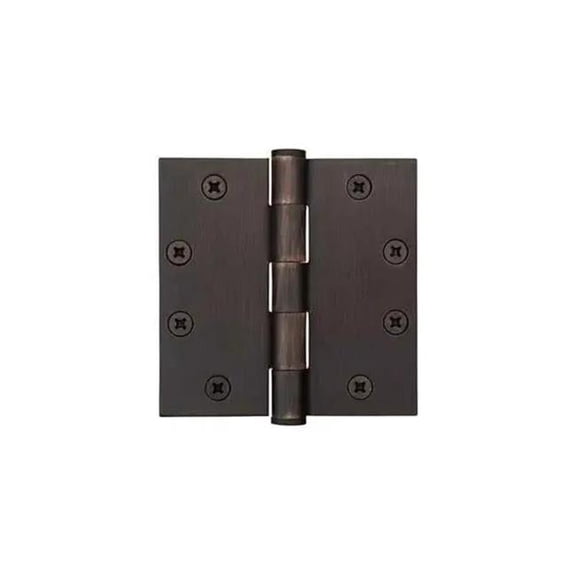 Emtek 96114US4 4 x 4 in. Square Solid Brass Residential Duty Hinge, French Satin Brass