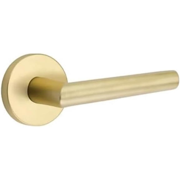 Emtek C5109STUUS4 2.375 in. Stuttgart Backset Passage Lever with Disk Rose & CF Mechanism for 1.375 To 1.75 in. Door - Satin Brass Finish