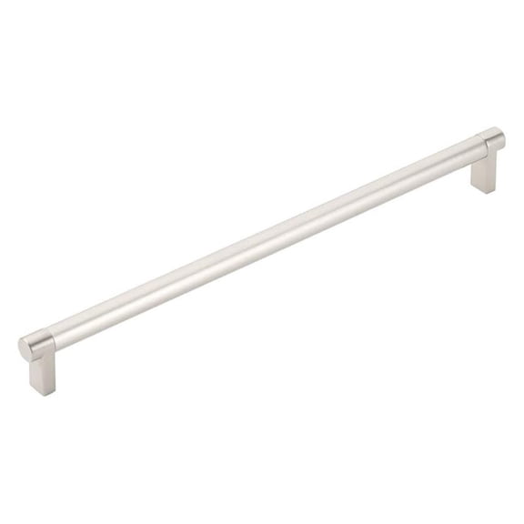Emtek Cabinet Pulls 12 Inch Center - Smooth Series Handles - Solid Brass Hardware - Kitchen Drawer Pulls - Bedroom Cabinet Hardware - US15 Finish