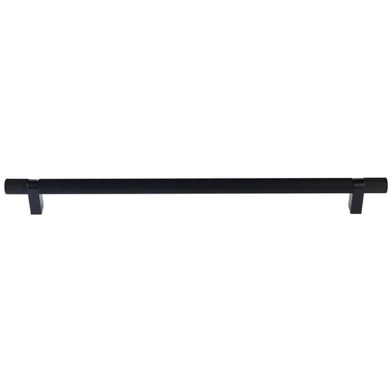 Emtek 84171.Rcb.Kn Knurled 18" Center To Center Bar Appliance Pull - Flat Black / Flat