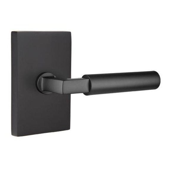 Emtek Dummy Hercules Lever Set with Modern Rectangular Rosette