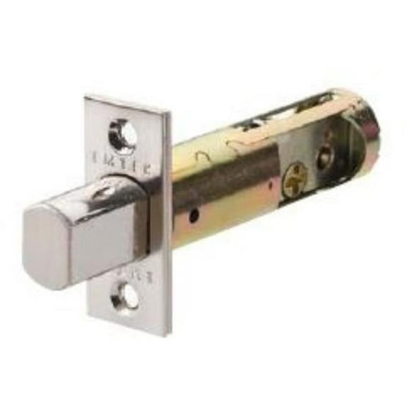 Emtek Key in Lever & Knob 2.375 in. Backset Square Corner Deadlatch, Satin Nickel Finish