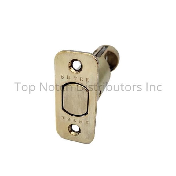 Emtek LC4-DBLCH237R-US3 2.37 in. Backset Radius Deadbolt Latch, Polished Brass